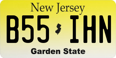 NJ license plate B55IHN