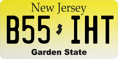NJ license plate B55IHT