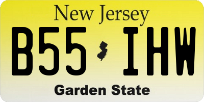 NJ license plate B55IHW