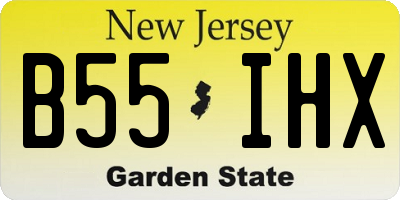 NJ license plate B55IHX