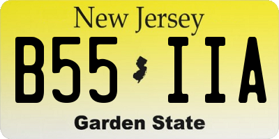NJ license plate B55IIA