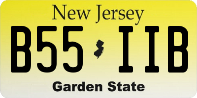 NJ license plate B55IIB