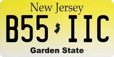 NJ license plate B55IIC