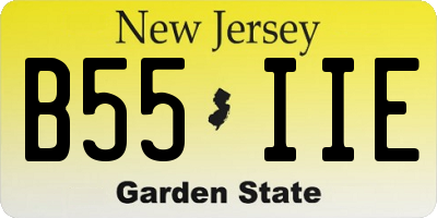 NJ license plate B55IIE