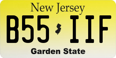NJ license plate B55IIF