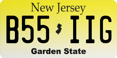 NJ license plate B55IIG