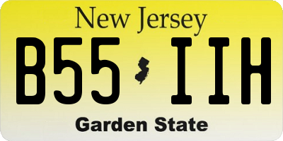 NJ license plate B55IIH