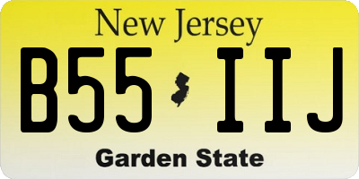 NJ license plate B55IIJ
