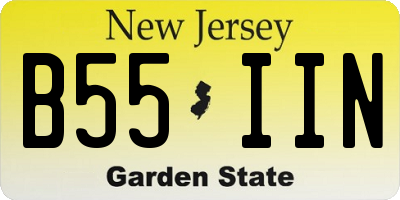 NJ license plate B55IIN
