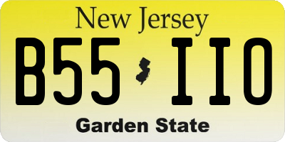 NJ license plate B55IIO