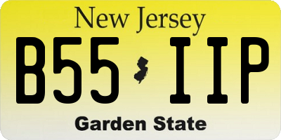 NJ license plate B55IIP
