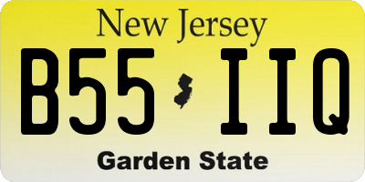 NJ license plate B55IIQ