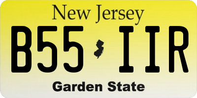 NJ license plate B55IIR