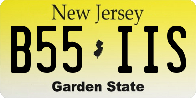 NJ license plate B55IIS