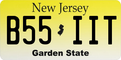 NJ license plate B55IIT