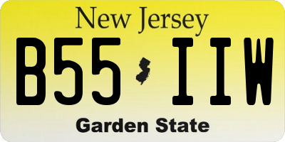 NJ license plate B55IIW