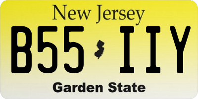 NJ license plate B55IIY