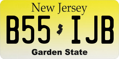 NJ license plate B55IJB