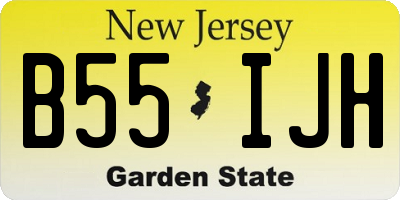 NJ license plate B55IJH