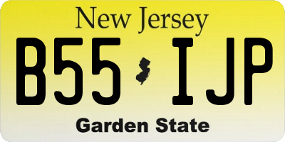 NJ license plate B55IJP