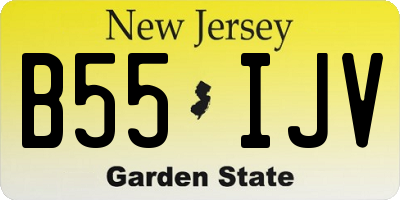 NJ license plate B55IJV