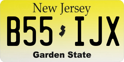 NJ license plate B55IJX