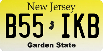 NJ license plate B55IKB