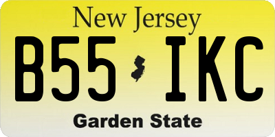 NJ license plate B55IKC
