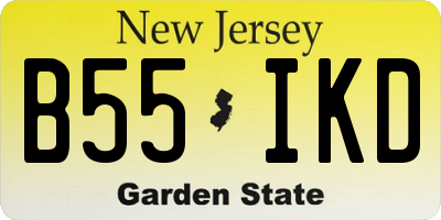 NJ license plate B55IKD