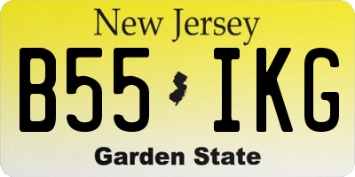NJ license plate B55IKG