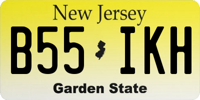 NJ license plate B55IKH