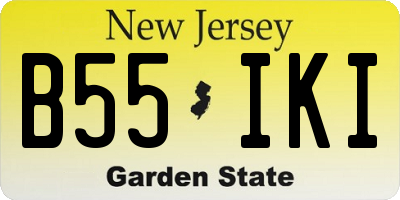 NJ license plate B55IKI