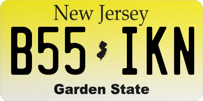 NJ license plate B55IKN