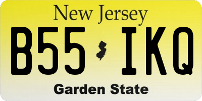 NJ license plate B55IKQ