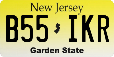 NJ license plate B55IKR