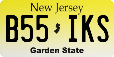 NJ license plate B55IKS