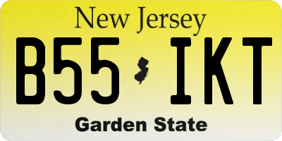 NJ license plate B55IKT