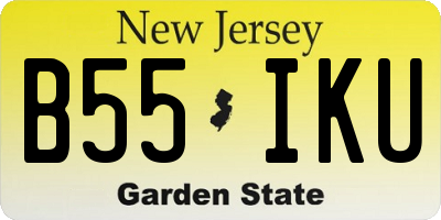 NJ license plate B55IKU