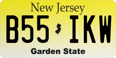 NJ license plate B55IKW