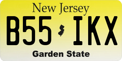 NJ license plate B55IKX