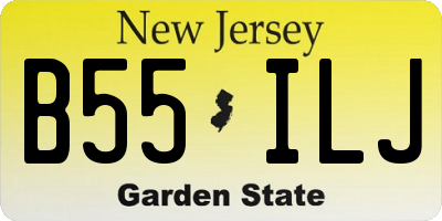 NJ license plate B55ILJ