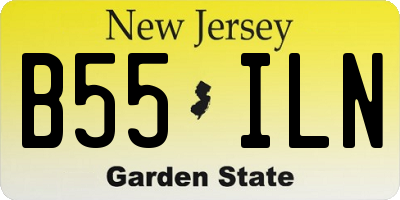 NJ license plate B55ILN