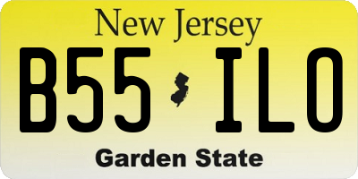 NJ license plate B55ILO
