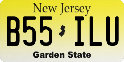 NJ license plate B55ILU