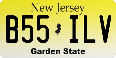 NJ license plate B55ILV