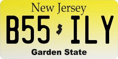 NJ license plate B55ILY