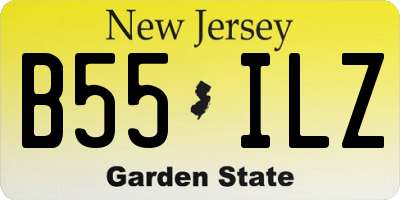 NJ license plate B55ILZ
