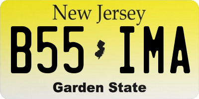 NJ license plate B55IMA