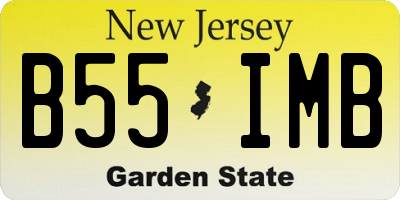 NJ license plate B55IMB