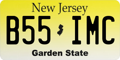 NJ license plate B55IMC